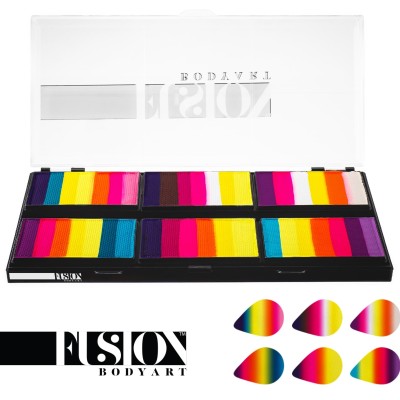 Fusion Body Art Leanne’s Vivid Rainbow Petal Palette NON NEON